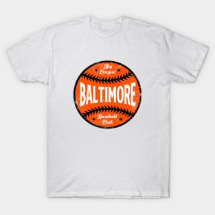 Baltimore Retro Big League Baseball - White T-Shirt